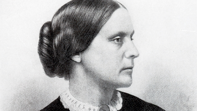 Susan B (Brownell). Anthony (1820-1906) was an American civil rights leader, particularly involved in the women's right to vote.