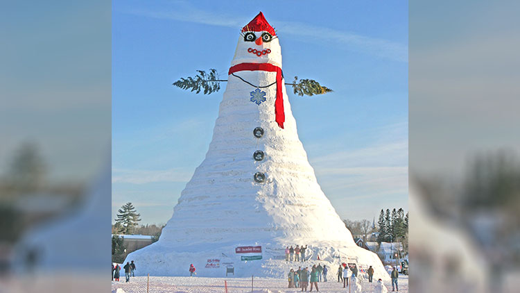 This is the largest snowman ever built.
