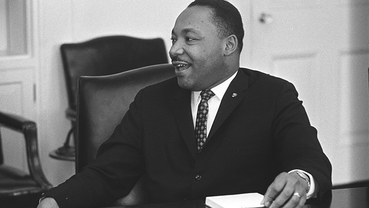 Close up on Dr. Martin Luther King, Jr.